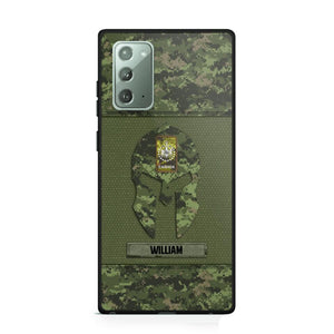 Personalized Canadian Veterans/Soldier Spartan Camo Phone Case Printed 22SEP-HY12