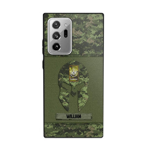 Personalized Canadian Veterans/Soldier Spartan Camo Phone Case Printed 22SEP-HY12