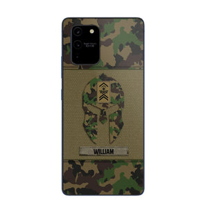 Personalized Swiss Veterans/Soldier Spartan Camo Phone Case Printed 22SEP-HY12