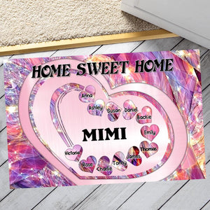 Personalized Home Sweet Home Grandma Mom Kid Name Doormat QTDT1209