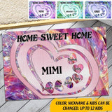 Personalized Home Sweet Home Grandma Mom Kid Name Doormat QTDT1209