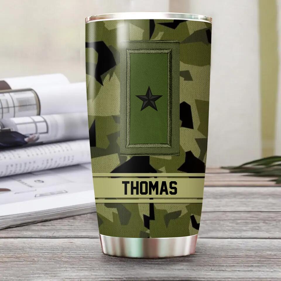 Personalized Swedish Veteran/Soldier Tumbler Printed 22SEP-HQ13