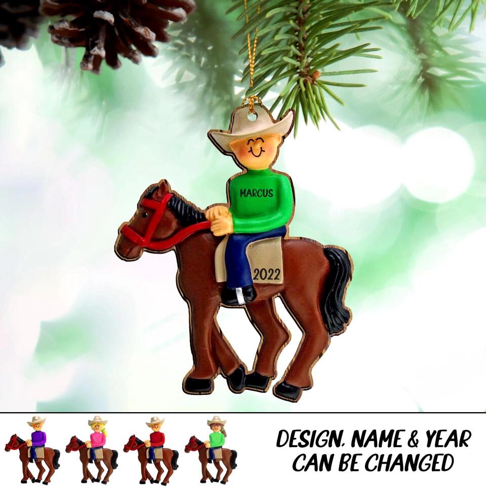 Personalized Horse Lover Wood Ornament Printed 22SEP-DT13