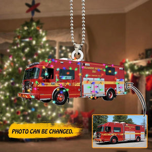 Personalized Image Canadian Firefighter Ornament Printed 22SEP-HY14