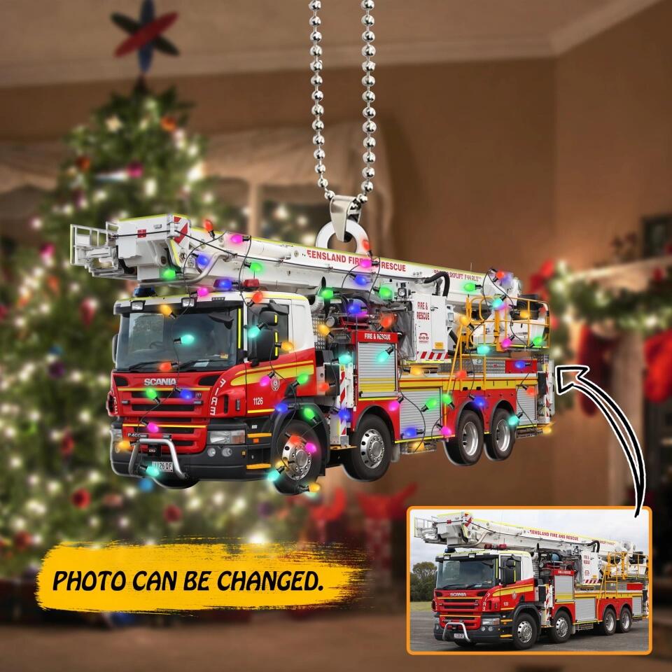 Personalized Image Australian Firefighter Ornament Printed 22SEP-HY14