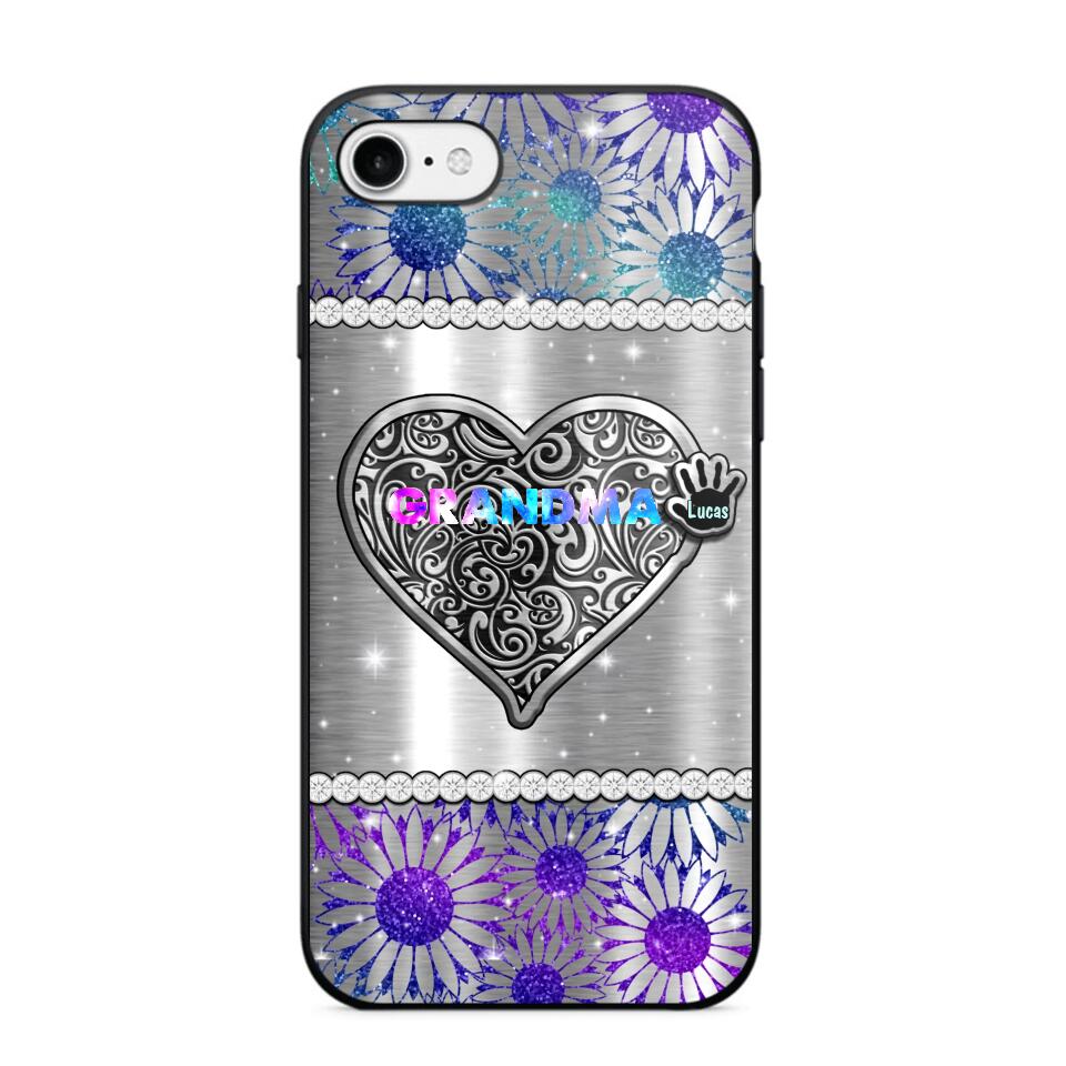 Personalized Grandma Kid Heart Phone Case Printed 22SEP-MA12