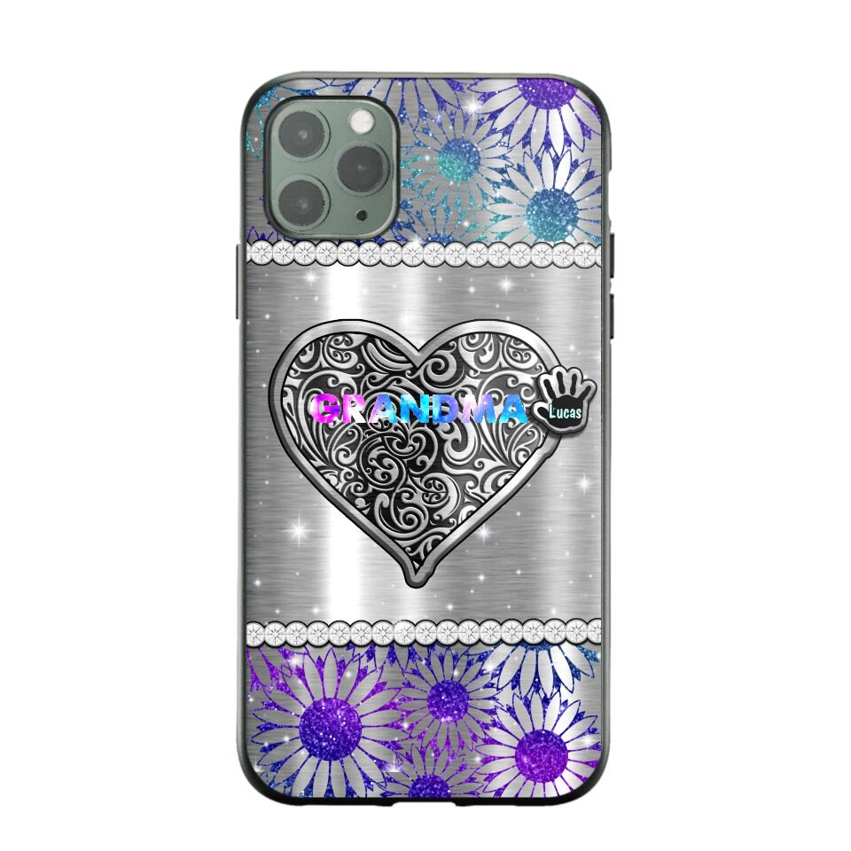 Personalized Grandma Kid Heart Phone Case Printed 22SEP-MA12