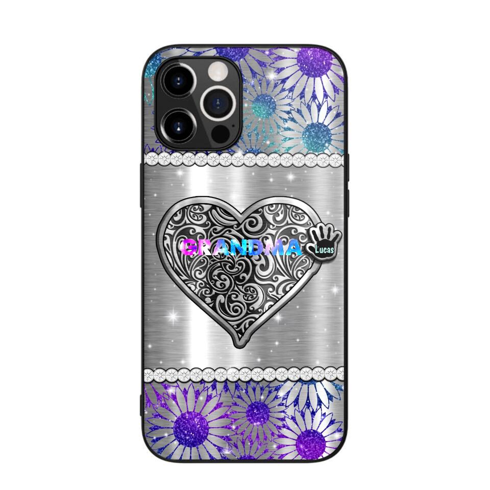 Personalized Grandma Kid Heart Phone Case Printed 22SEP-MA12