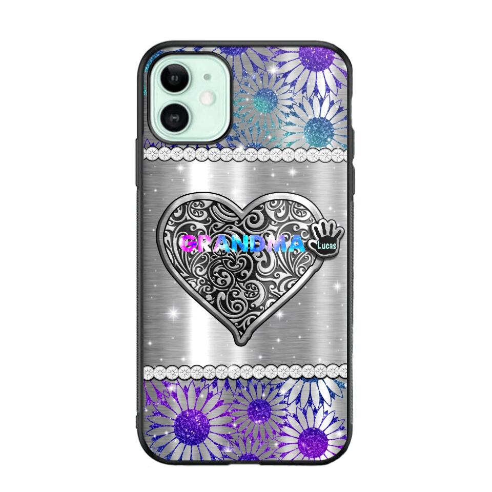 Personalized Grandma Kid Heart Phone Case Printed 22SEP-MA12