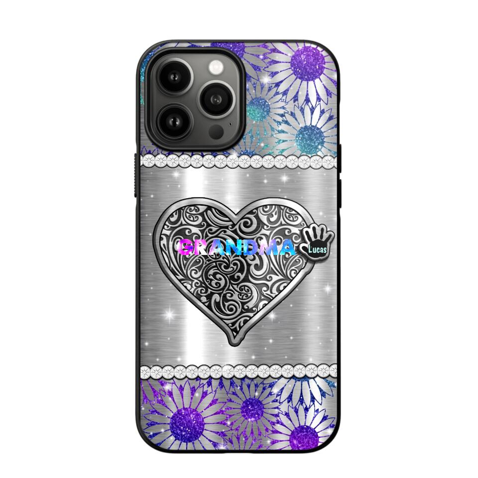 Personalized Grandma Kid Heart Phone Case Printed 22SEP-MA12