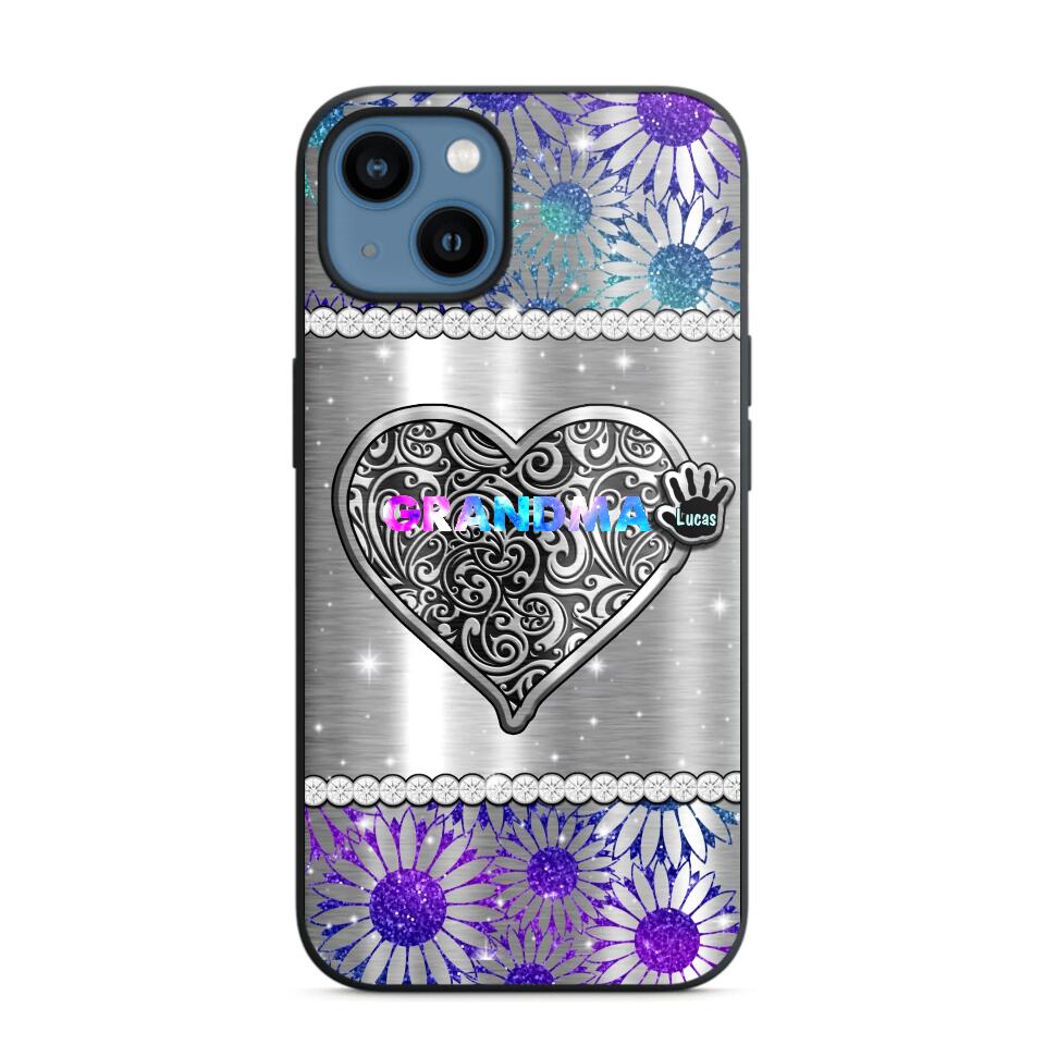 Personalized Grandma Kid Heart Phone Case Printed 22SEP-MA12