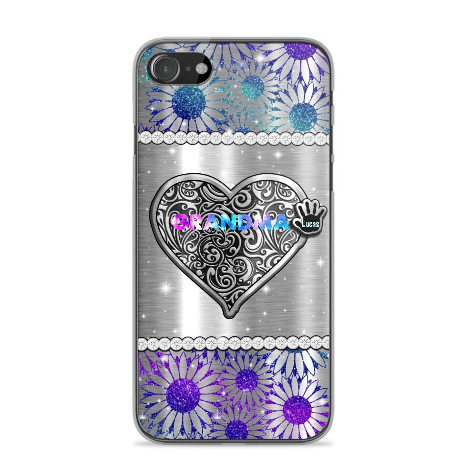 Personalized Grandma Kid Heart Phone Case Printed 22SEP-MA12