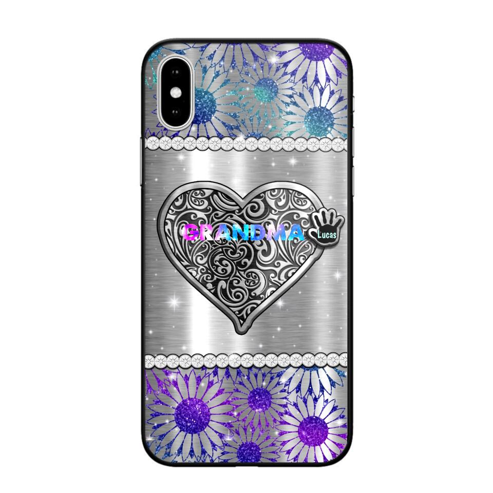 Personalized Grandma Kid Heart Phone Case Printed 22SEP-MA12