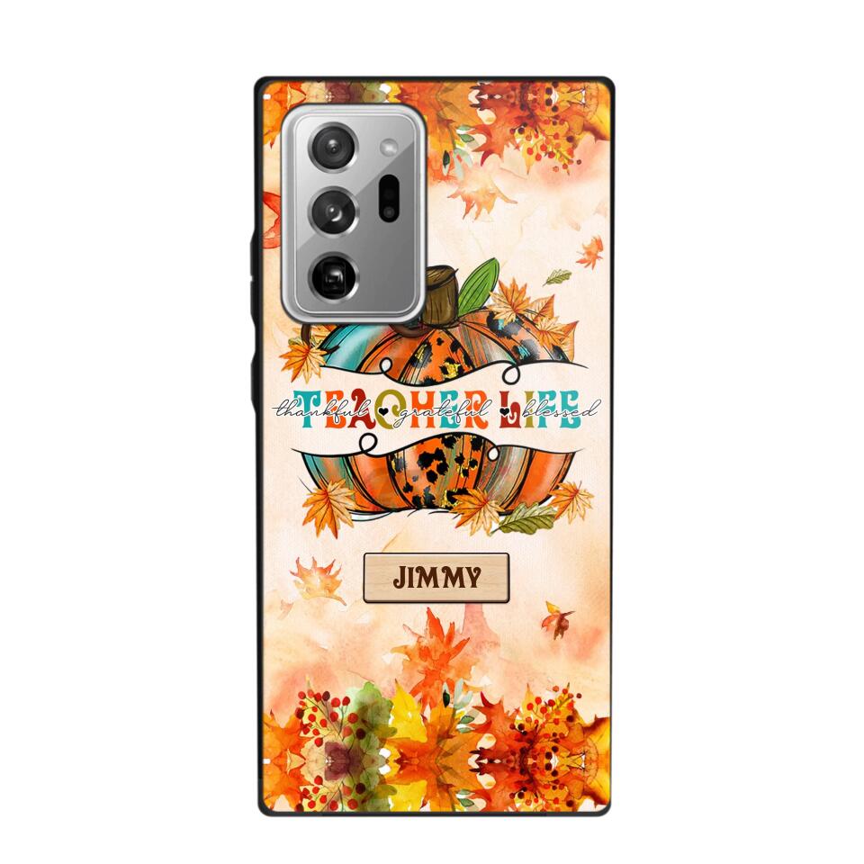 Personalized Teacher Life Halloween Fall Autum Phonecase 3D Printed QTMA1409