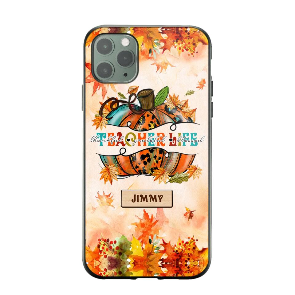 Personalized Teacher Life Halloween Fall Autum Phonecase 3D Printed QTMA1409