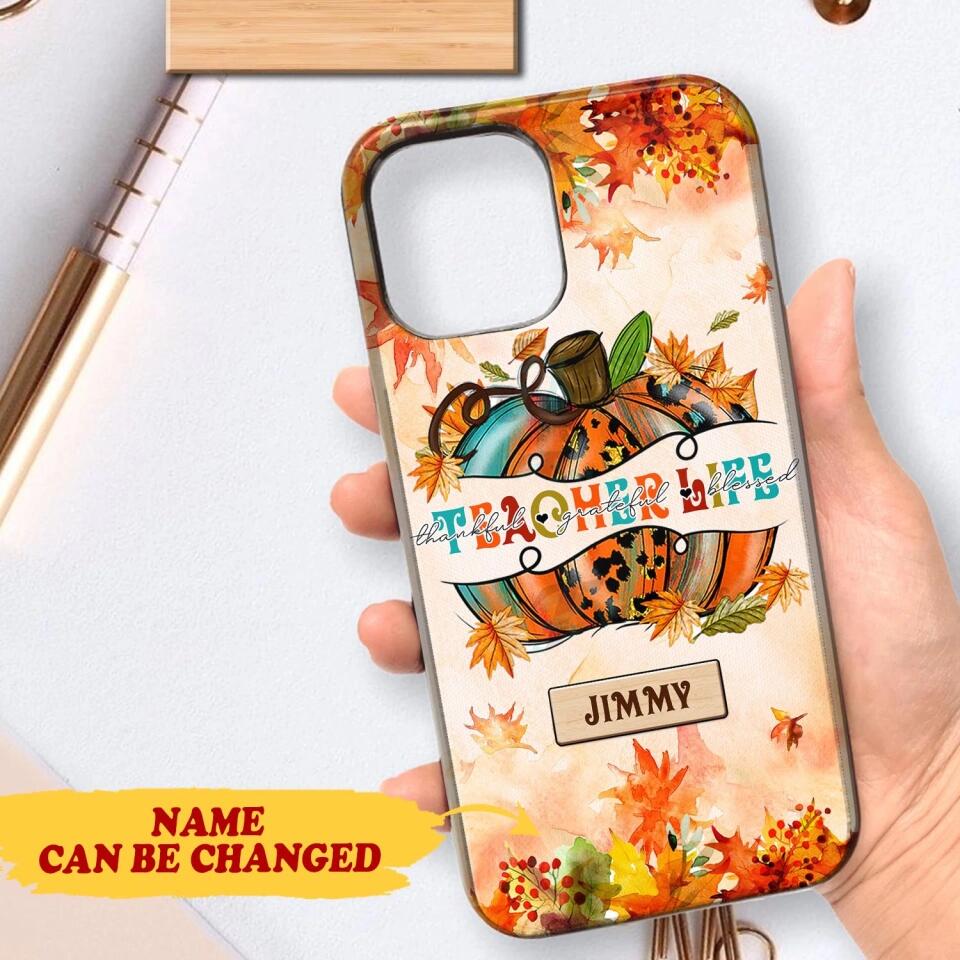 Personalized Teacher Life Halloween Fall Autum Phonecase 3D Printed QTMA1409