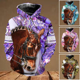 Personalized Horse Lover Colorful Sparkling Great Hoodie 3D Printed 22SEP-HQ15