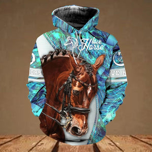 Personalized Horse Lover Colorful Sparkling Great Hoodie 3D Printed 22SEP-HQ15