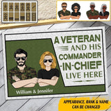 Personalized A Swiss Veterans And His Commander In Chief Live Here Doormat 22SEP-HY19