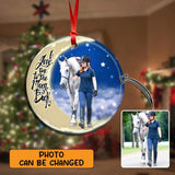 Personalized I Love You To The Moon And Back Girl Love Horse Wood Ornament Printed 22SEP-HY20