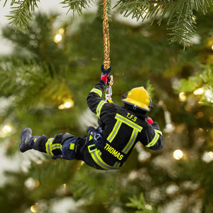 Personalized Canadian Firefighter Christmas Ornament Printed 22SEP-DT21