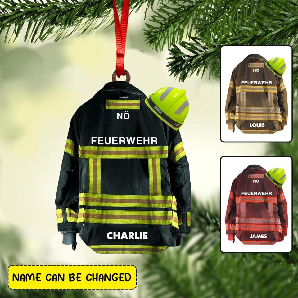 Personalized Australian Firefighter Christmas Ornament Printed 22SEP-HY21