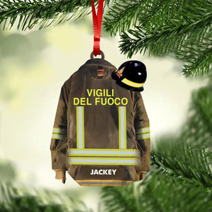 Personalized Italian Firefighter Christmas Ornament Printed 22SEP-HY21