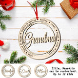 Personalized Grandma Grandpa Mom Dad Kid Name Christmas Ornament Printed QTDT2209