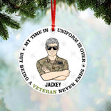 Personalized British Veteran/Solider Never Ends Christmas Wood Ornament Printed 22SEP-HQ24