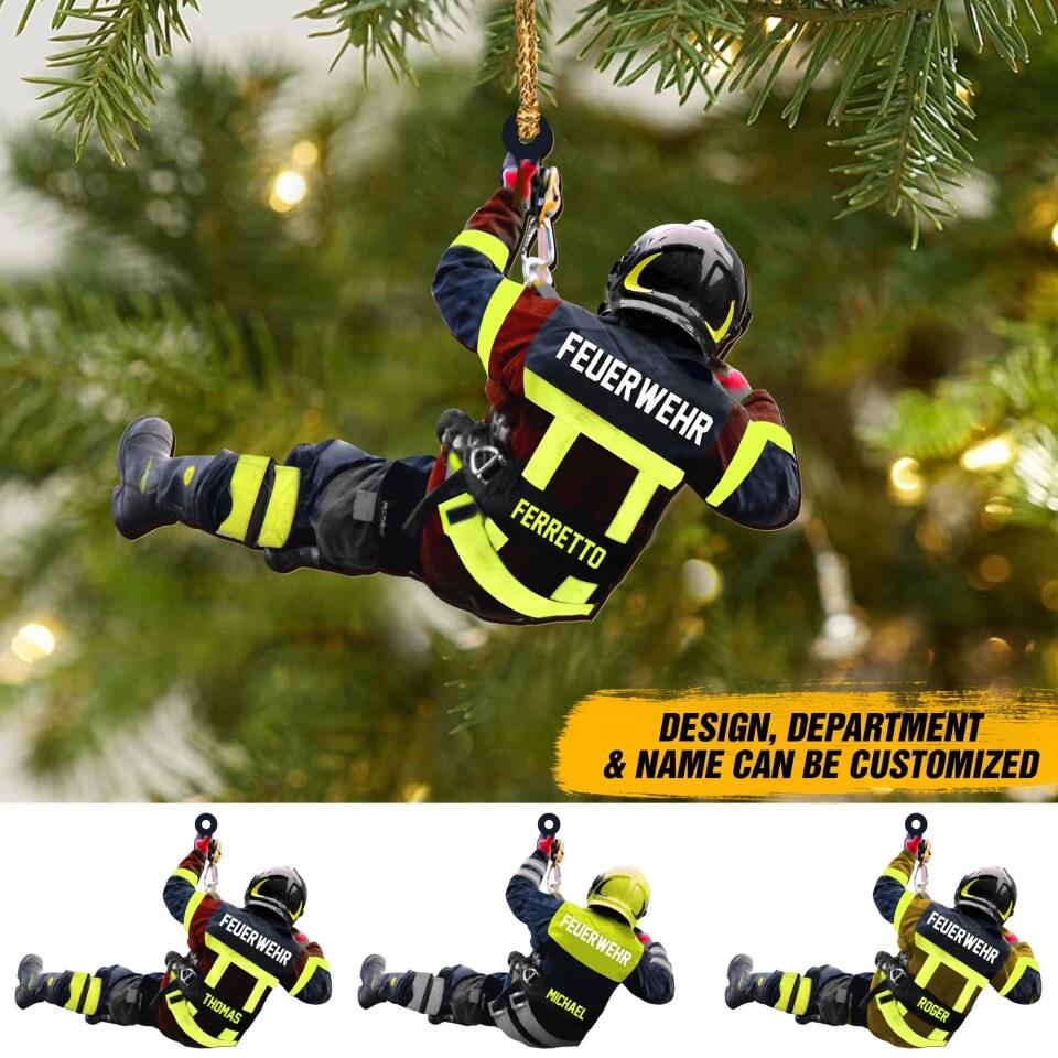 Personalized Swiss Firefighter Christmas Ornament Printed 22SEP-HQ26