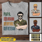 Personalized German Papa The Man Myth Veterans/Soldier Tshirt Printed 22SEP-DT26