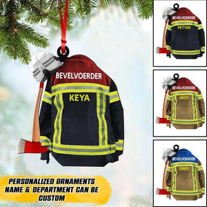 Personalized Netherland Firefighter Christmas Wood Ornament Printed 22SEP-HQ28