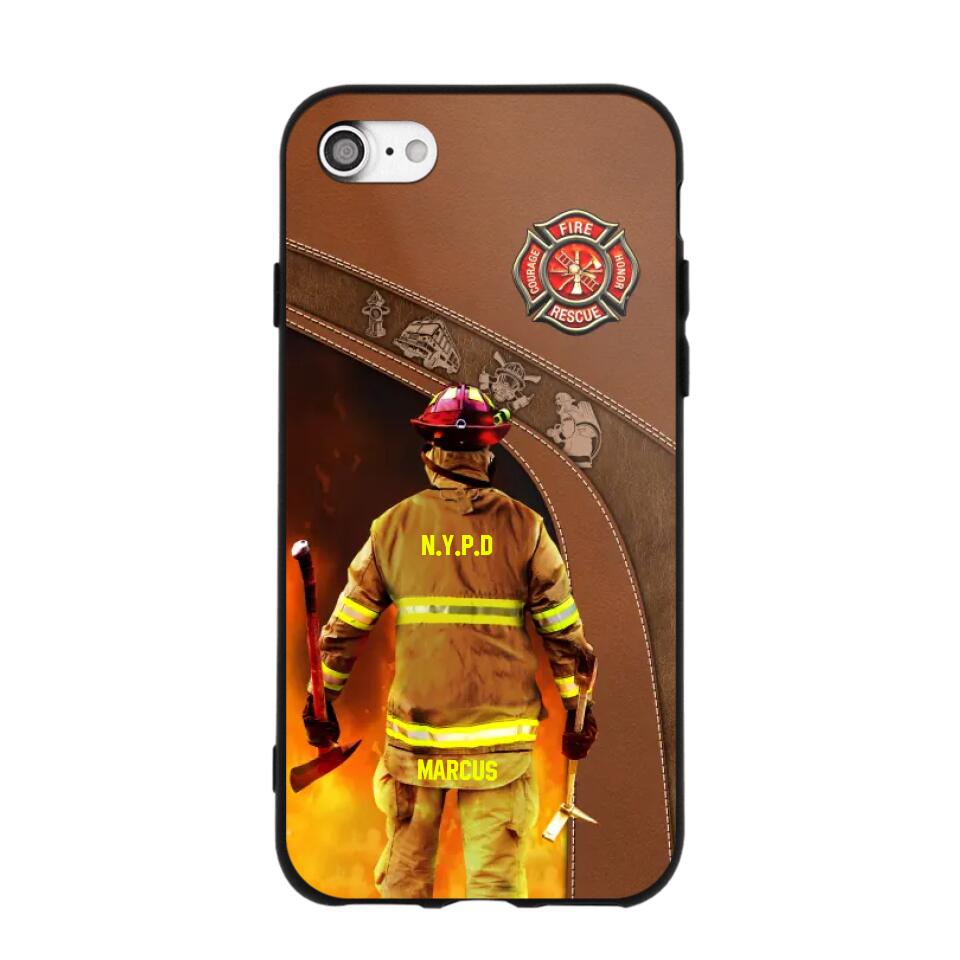 Personalized US Firefighter Phone Case Printed 22SEP-DT29