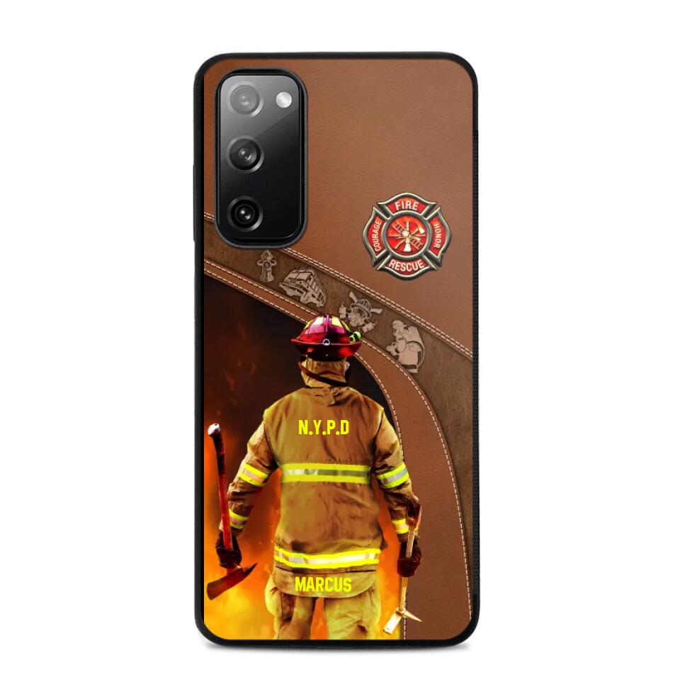 Personalized US Firefighter Phone Case Printed 22SEP-DT29