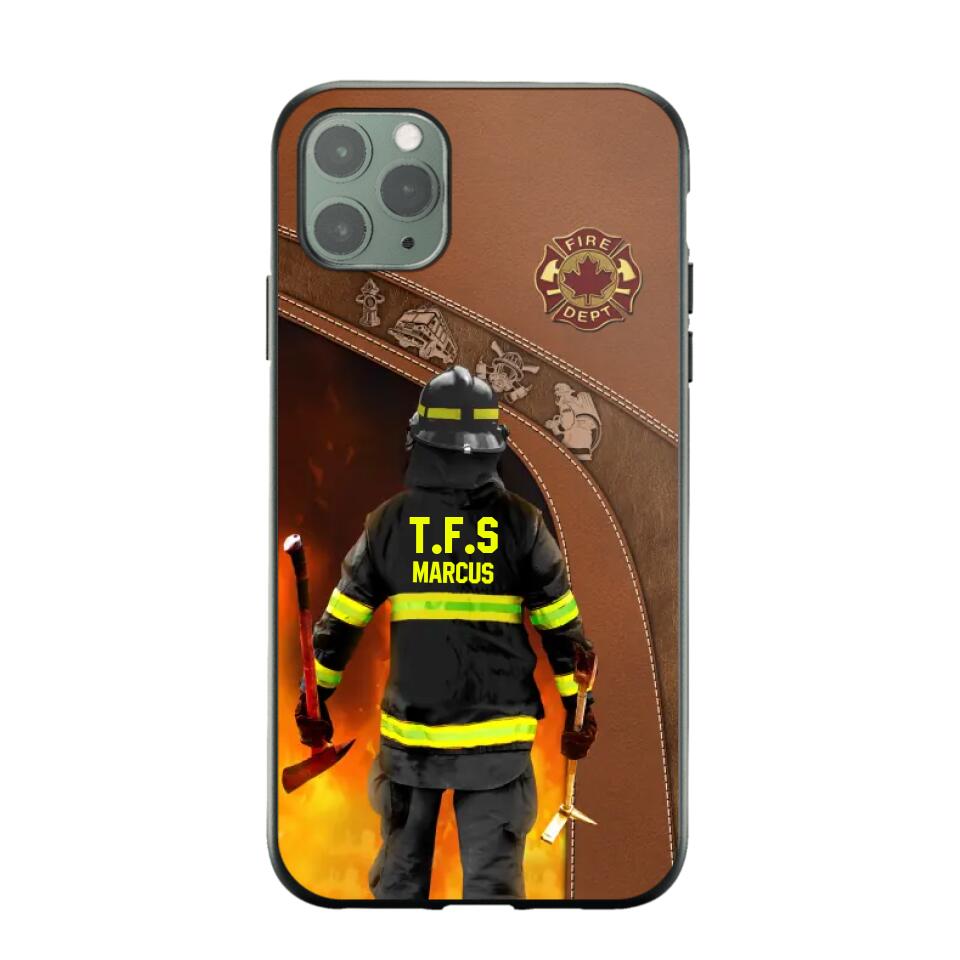 Personalized Canadian Firefighter Phone Case Printed 22SEP-DT30