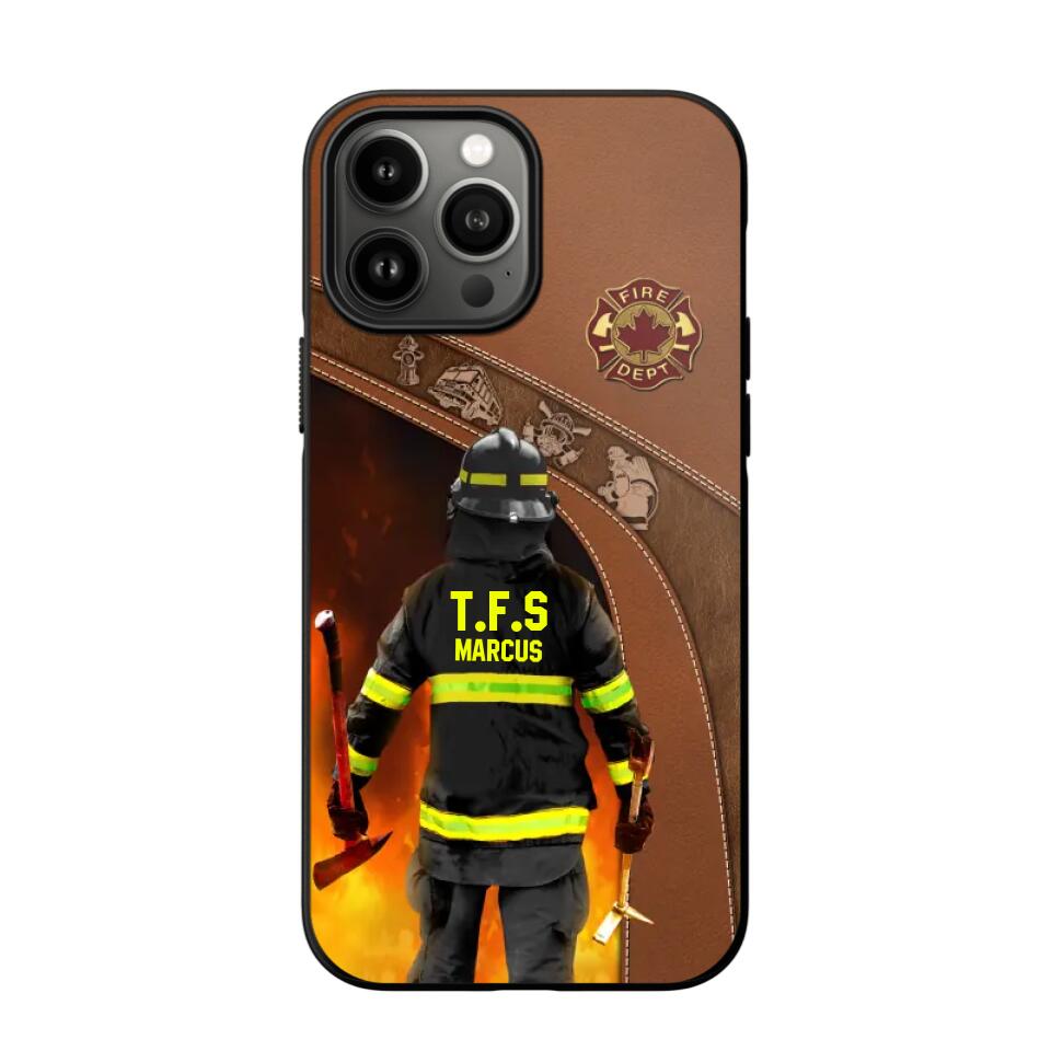 Personalized Canadian Firefighter Phone Case Printed 22SEP-DT30