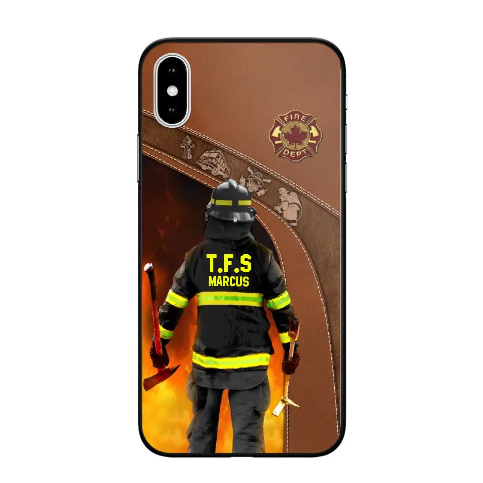 Personalized Canadian Firefighter Phone Case Printed 22SEP-DT30