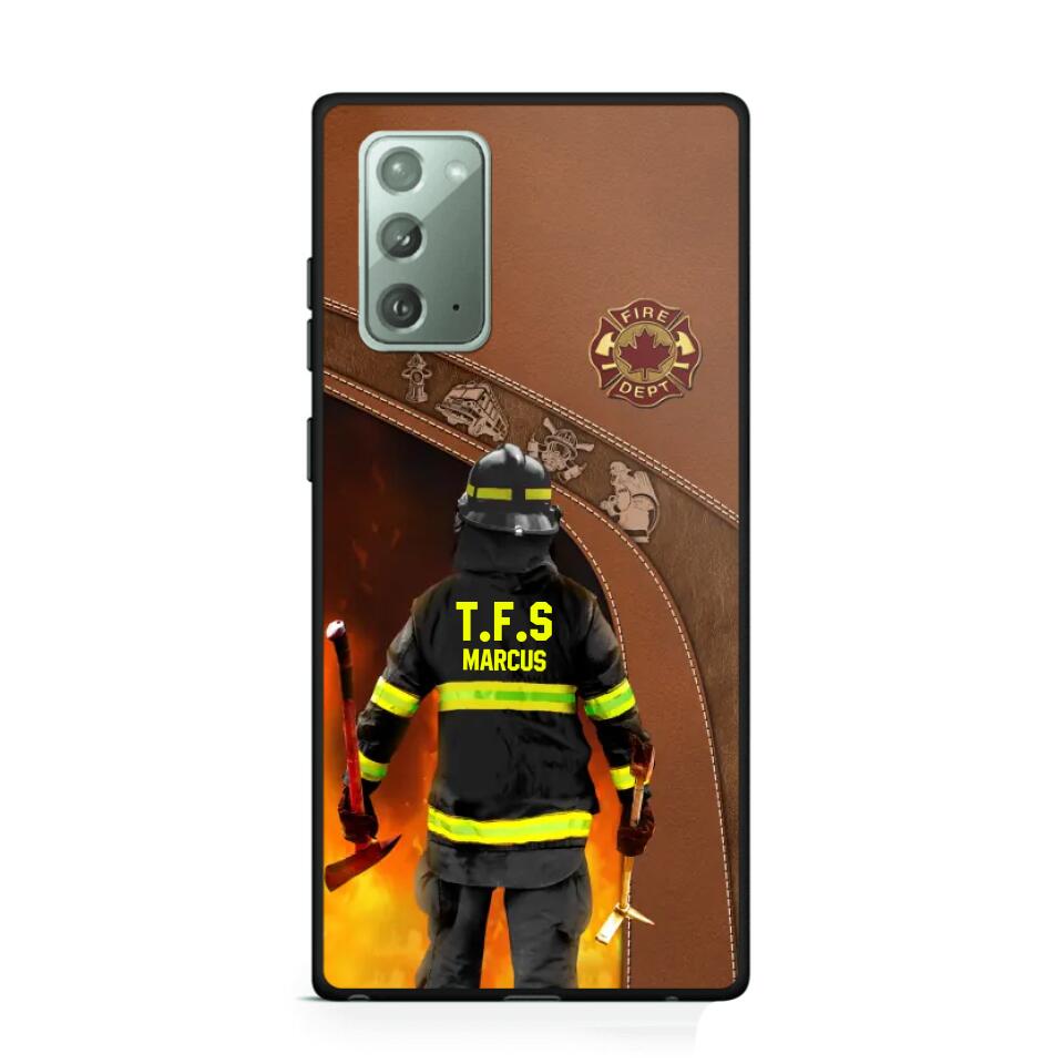 Personalized Canadian Firefighter Phone Case Printed 22SEP-DT30