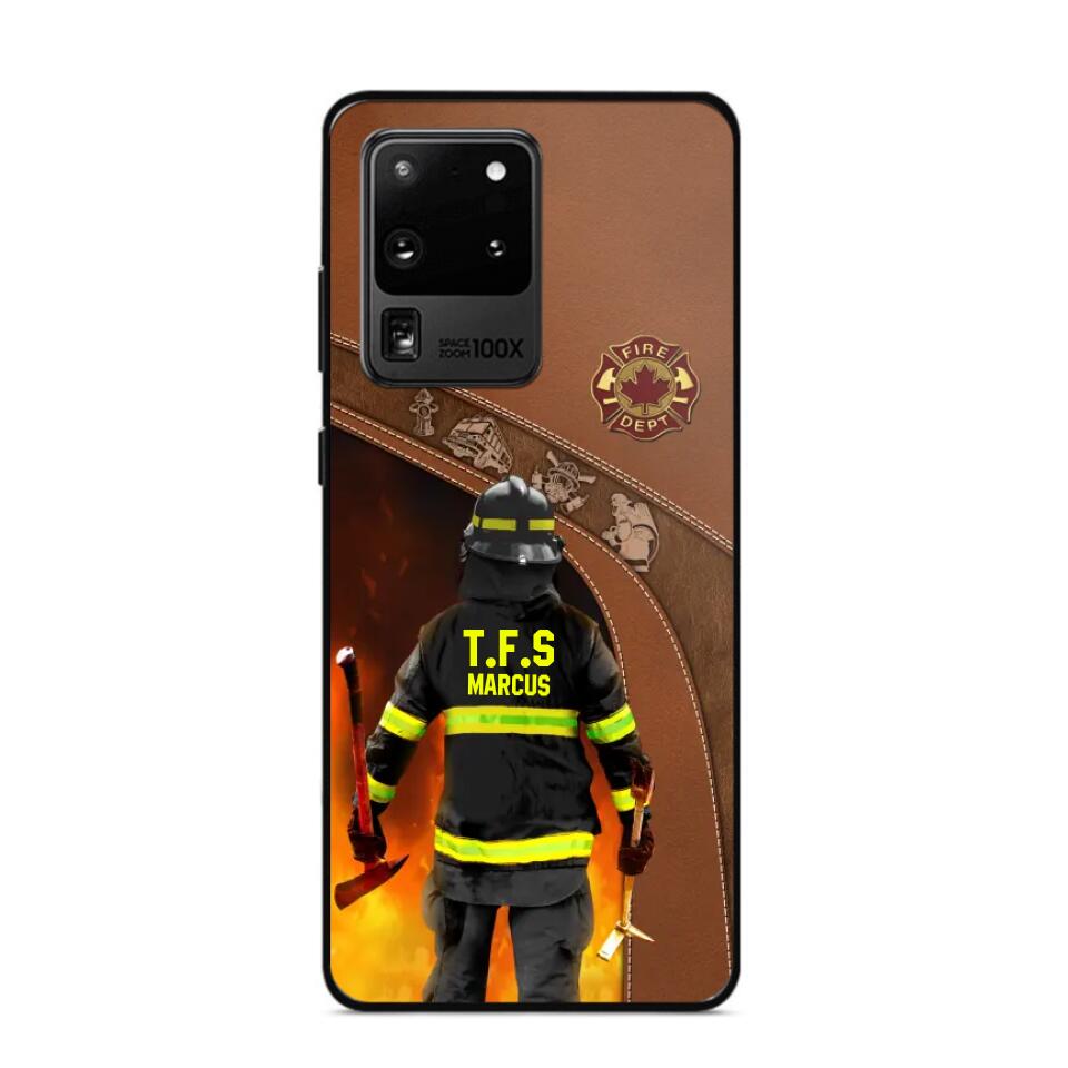 Personalized Canadian Firefighter Phone Case Printed 22SEP-DT30