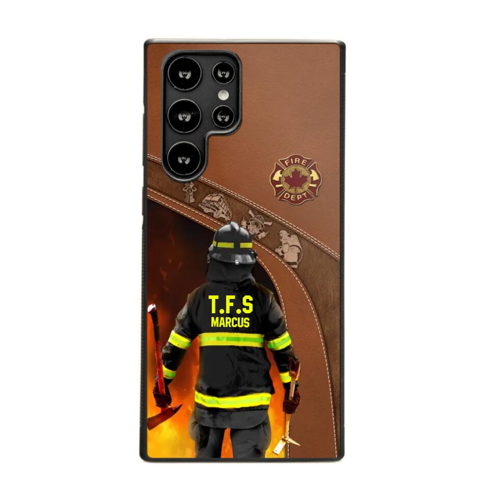 Personalized Canadian Firefighter Phone Case Printed 22SEP-DT30