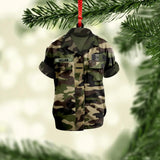 Personalized French Veterans/Soldier Uniform Christmas Wood Ornament Printed 22OCT-DT04