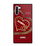 Personalized Grandma Kid Heart Caro Color Phone Case Printed 22OCT-HY04