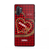 Personalized Grandma Kid Heart Caro Color Phone Case Printed 22OCT-HY04