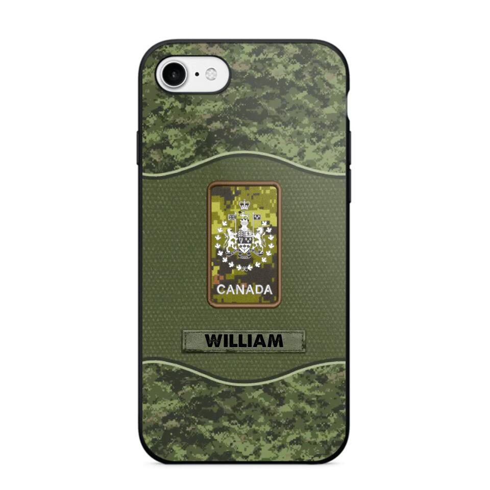 Personalized Canadian Veterans/Soldier Camo Phone Case Printed 22OCT-HY05