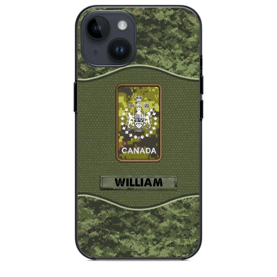 Personalized Canadian Veterans/Soldier Camo Phone Case Printed 22OCT-HY05