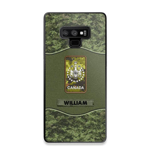 Personalized Canadian Veterans/Soldier Camo Phone Case Printed 22OCT-HY05