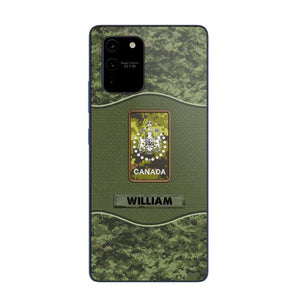 Personalized Canadian Veterans/Soldier Camo Phone Case Printed 22OCT-HY05