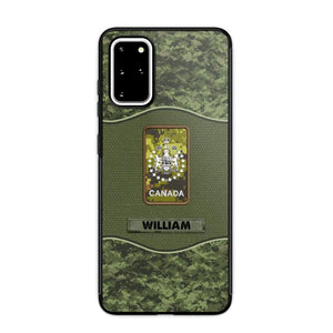 Personalized Canadian Veterans/Soldier Camo Phone Case Printed 22OCT-HY05