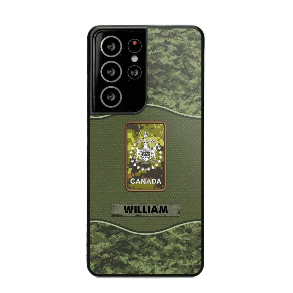 Personalized Canadian Veterans/Soldier Camo Phone Case Printed 22OCT-HY05