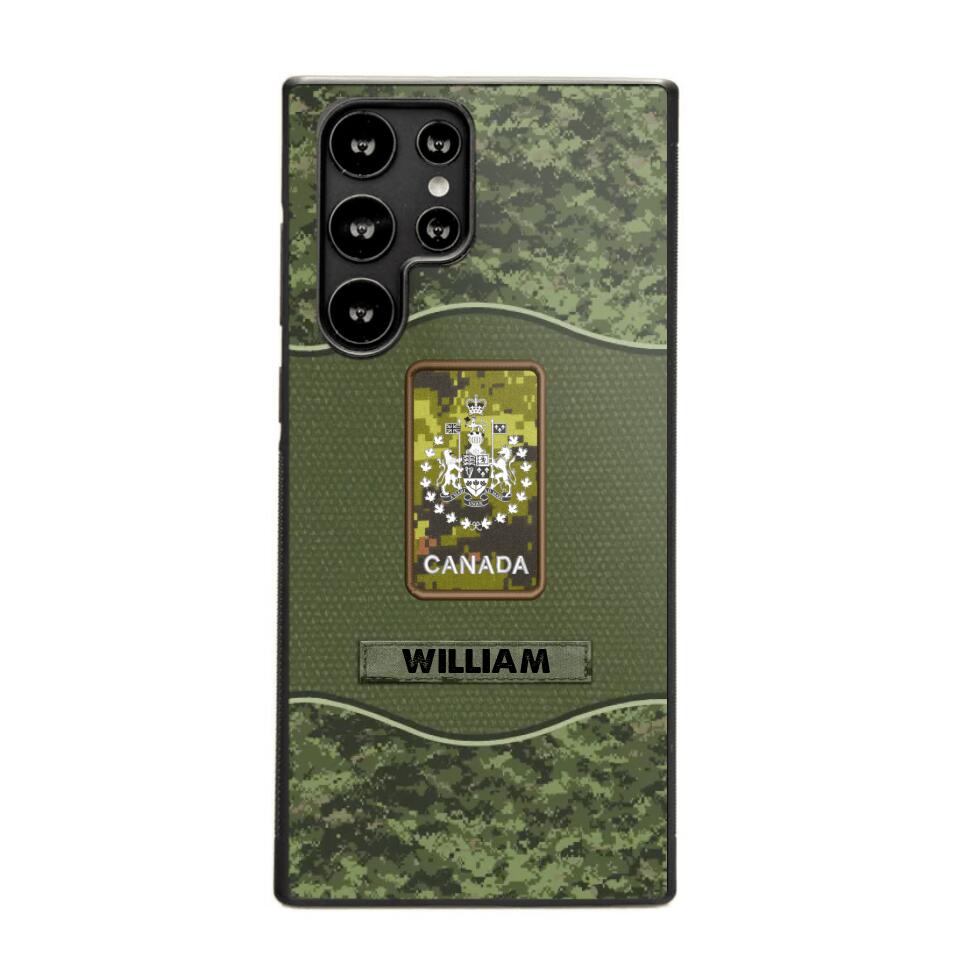 Personalized Canadian Veterans/Soldier Camo Phone Case Printed 22OCT-HY05